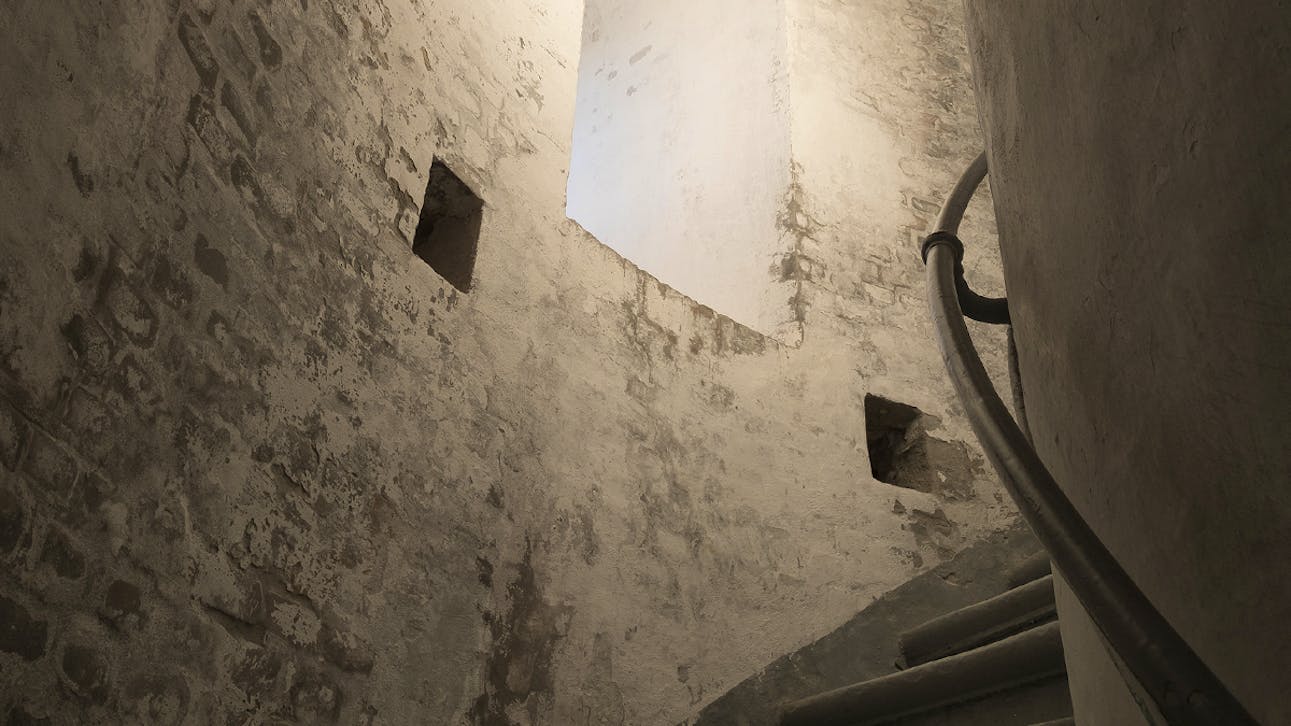 Trapperummet i tårnet.