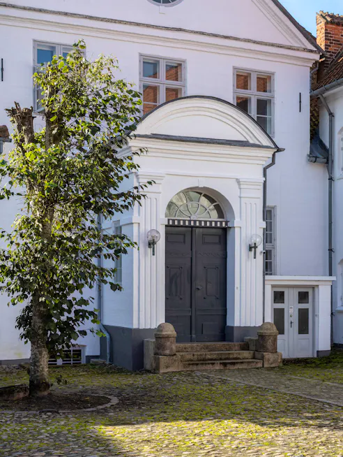 Friedenreichs Palæ i Viborg indgangspartiet i gården