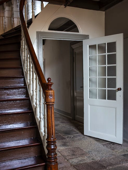 Oprindelig hall i Marcussens Gård.