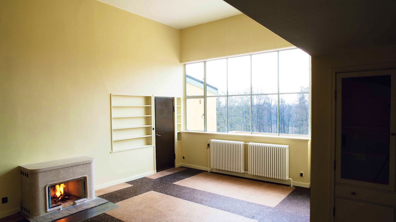 Stuen set fra spisekrogen i Edvard Heibergs eget hus